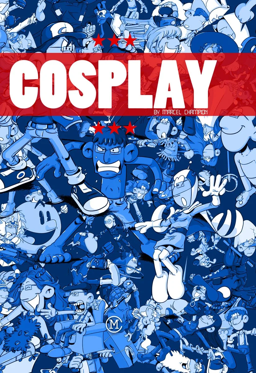 Couverture avec certains des dessins que l'on peut retrouver dans l'album.