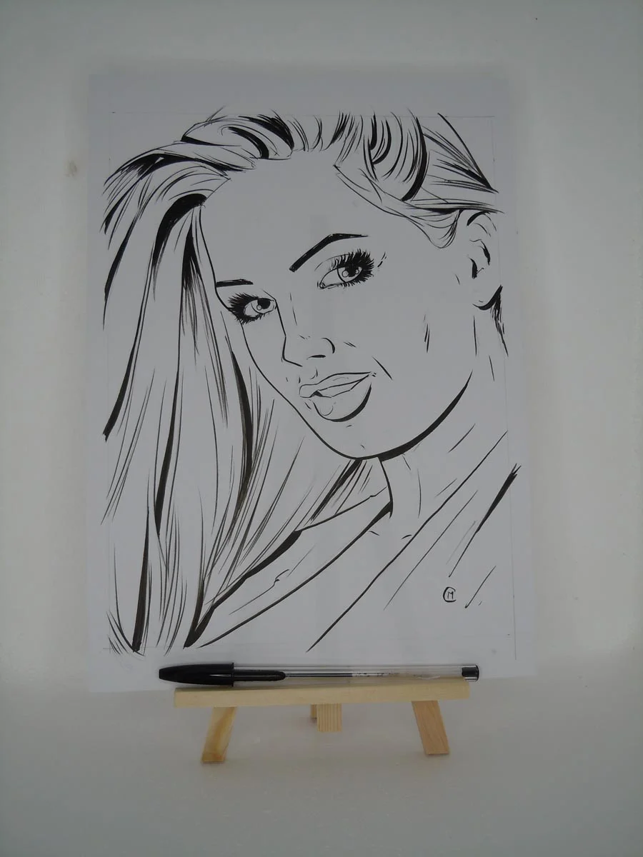 Dessin à l'encre de Chine.