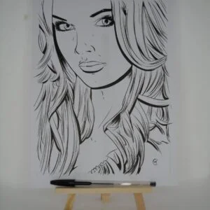 Dessin à l'encre de Chine.