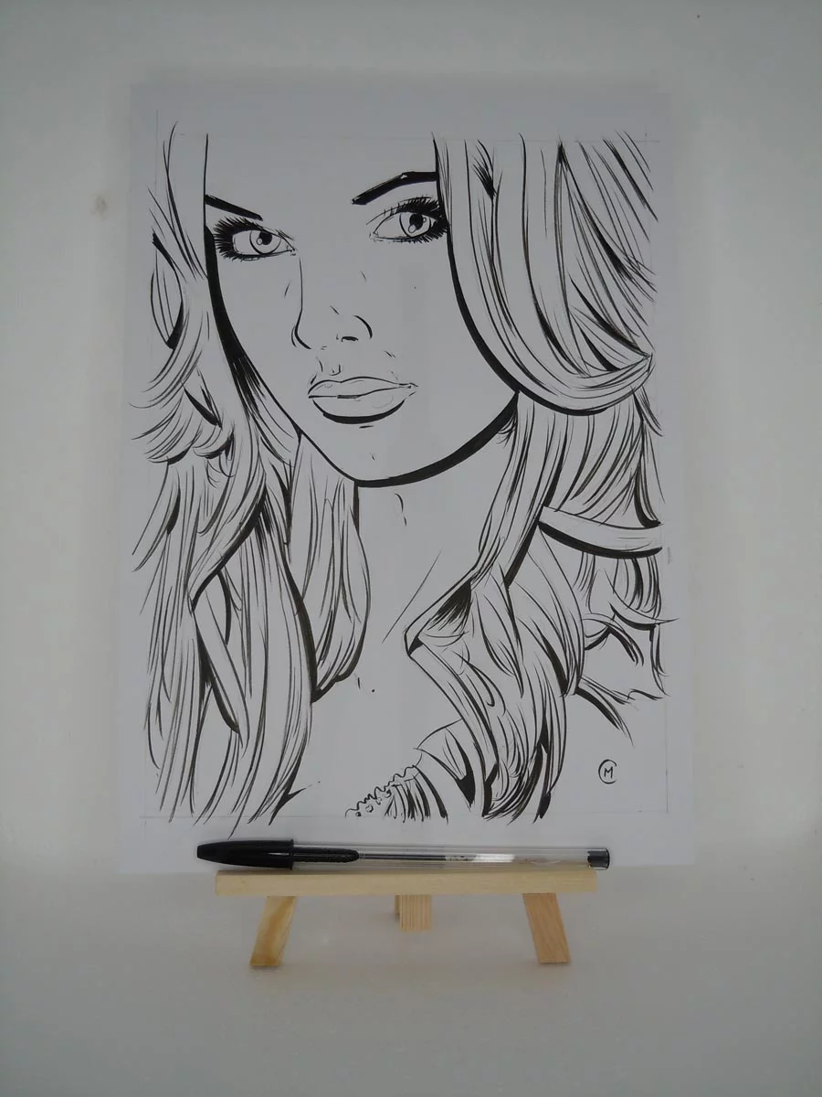 Dessin à l'encre de Chine.