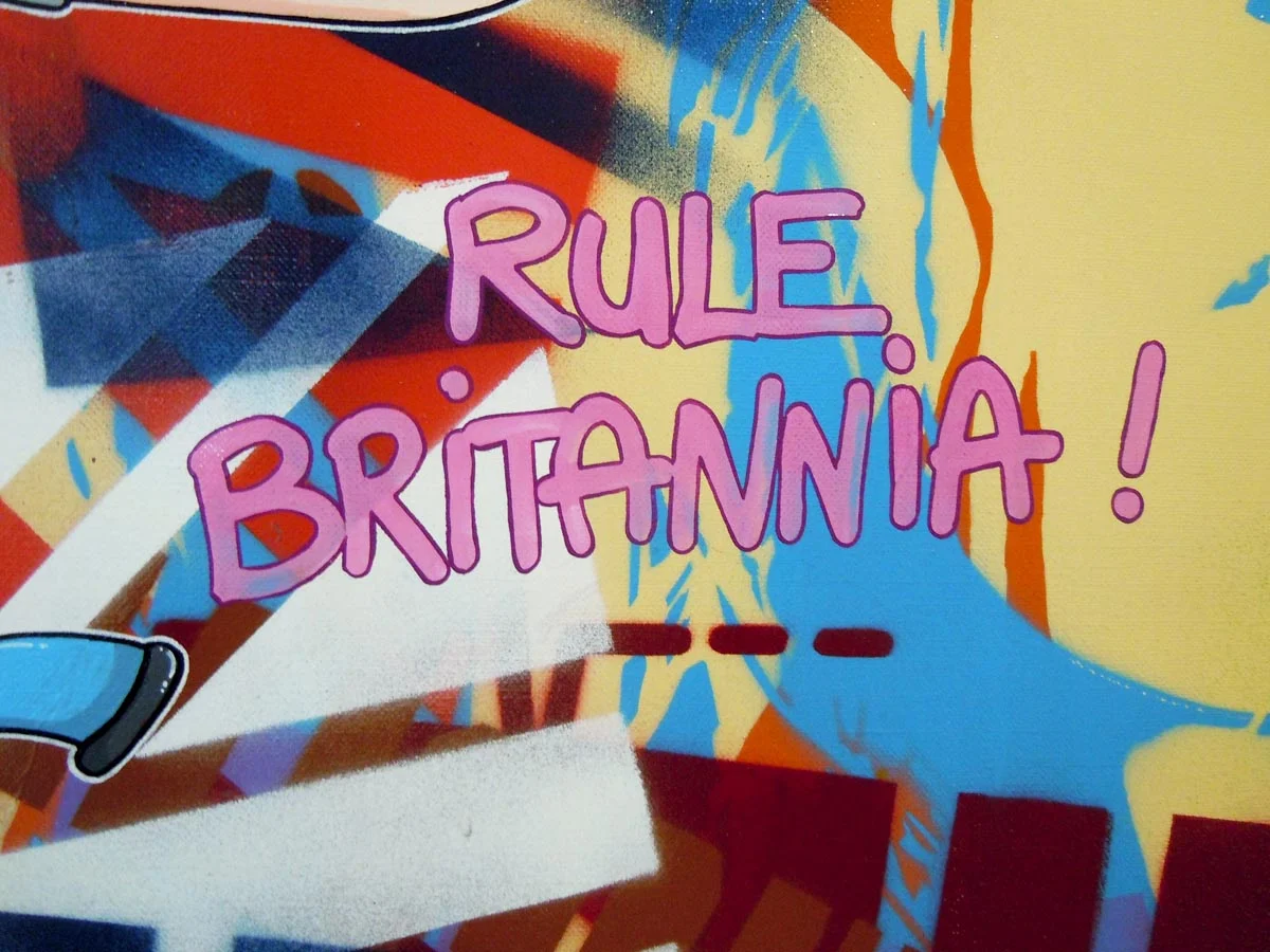 Lettrage transparent "Rule Britannia".