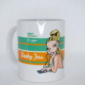 Gros plan sur le tirage du mug.