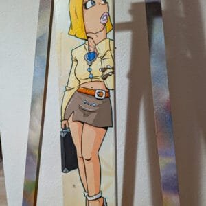 Photo d'une peinture de Circé Love sur un panneau signalétique.